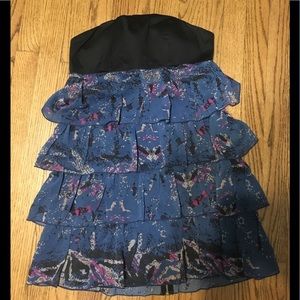 Guess strapless ruffles dress